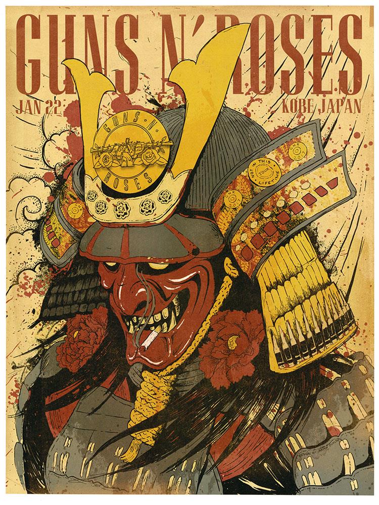 LITHORATI - Guns N' Roses - Not in This Lifetime - Lithograph